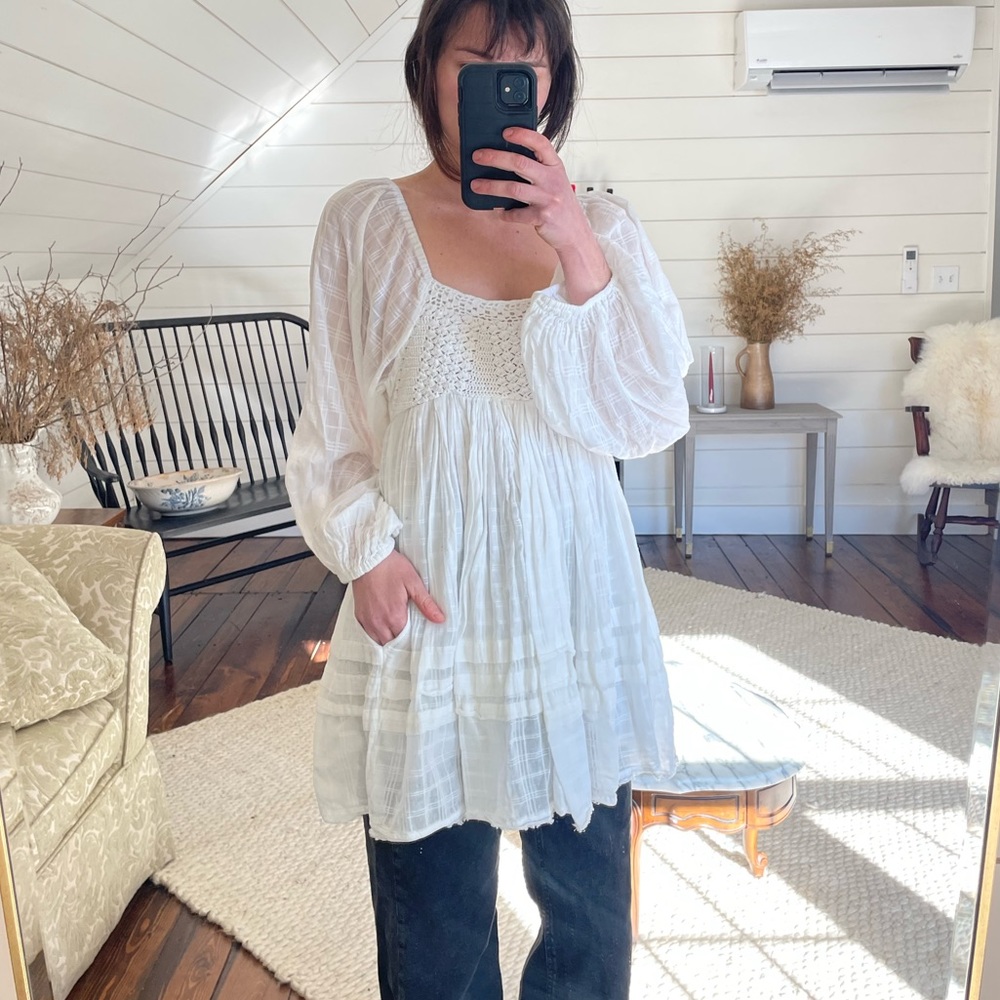 Free People Flowy Cotton Top